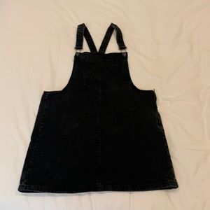 Jean overall black dress